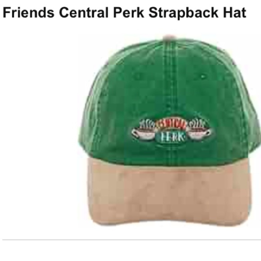 Friends Sitcom Central Perk Green/Tan Multi Strapback Cap Hat